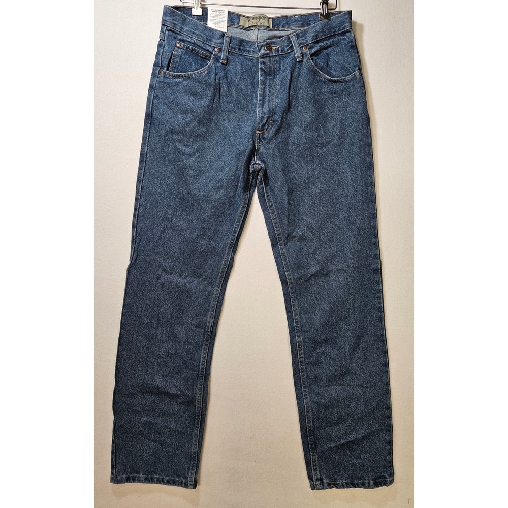 Wrangler Authentics Men's Straight Leg Relaxed Blue Jeans, 34x32, NEW
